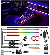 KENANEK 55.12inch Acrylic LED Lights for Car–6 Dreamcolor Interior Car LED Strip Light+4 footwell...