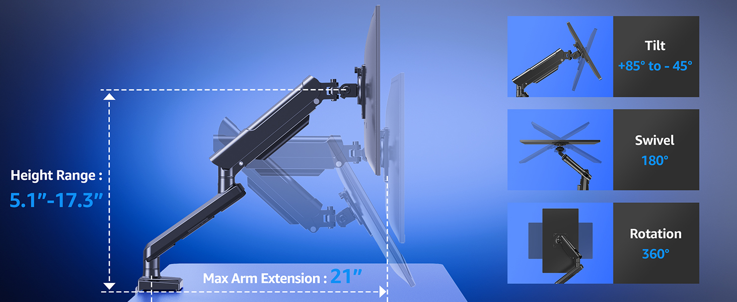 single monitor desk mount