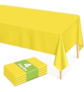 Yellow Plastic Table Cloth