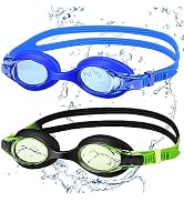 Starweh Kids Swim Goggles, 2 Pack Swimming Goggles No Leaking Anti Fog Kids Goggles for Boys Girl...