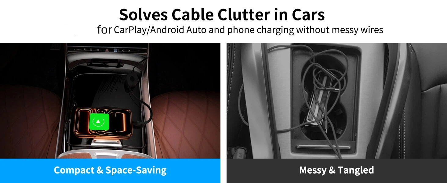 Retractable USB-A to USB C Carplay Cable