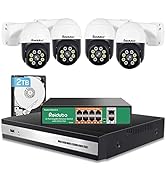 Reidubo 4×2K POE Camera Y21 + NVR Preinstalled-2TB + 10 Gigabit Port poe Switch