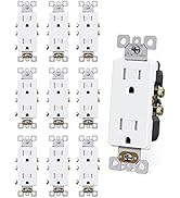 AIDA Decorative Receptacle Wall Outlet, TR Electric Outlets, Residential, 3-Wire, Self-Grounding,...