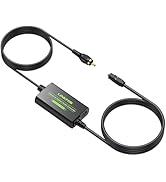 LiNKFOR 192kHz Coaxial to Optical Converter 6.6FT Coaxial to Optical SPDIF Toslink Converter with...