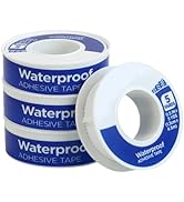 Iconikal First Aid Waterproof Adhesive Tape, White, 0.5 Inch x 5 Yards, 4-Pack