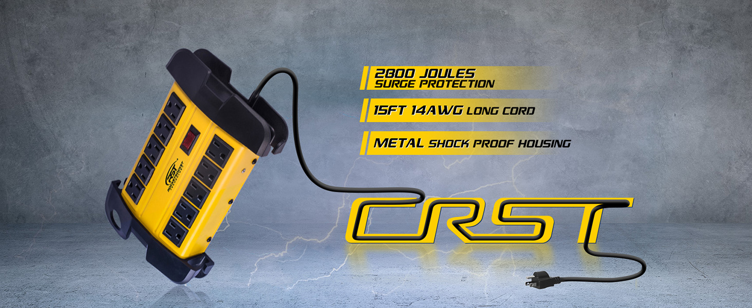 CRST 10-outlet heavy duty surge protector banner 2