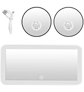 VKQTS LED Car Mirror Vanity with 10x &amp; 30x Magnification,Ajustable Car Visor Mirror with Cool/War...