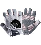 Bawnhaw Workout Gloves for Women Men, Breathable Mesh Fingerless Biking Gloves with Non-Slip Grip...