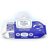 Nice 'N CLEAN Sensitive Skin Wet Hand Wipes 90ct (8-Pack) | Infused with Aloe | Hypoallergenic Wi...