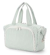 Narwey Travel Toiletry Bag, Large Wide-open Travel Bag for Traveling Women, Checkered Cosmetic Ma...