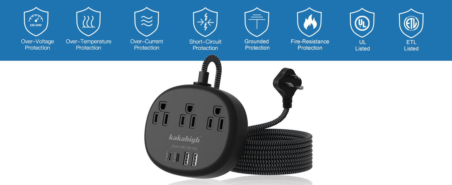 black extension cord