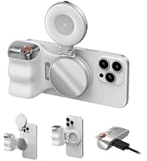 TELESIN Fun Shot Magnetic Phone Camera Grip + C03 Magnetic Selfie Light (Silver) Bundle Kit Compa...