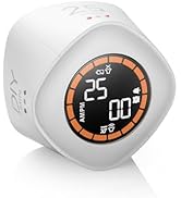 VEWINGL Cube Productivity Timer, 5/10/25/DIY Min Presets + Count-Up Mode, Time Display &amp; Alarm Cl...
