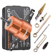 REXBETI Double Headed Sheet Metal Nibbler, Drill Attachment Metal Cutter with Extra Punch and Die...