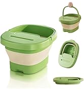 Collapsible Foot Bath Basin for Soaking Feet with a Lid,Foot Soak Tub with Massage Acupoint,Multi...