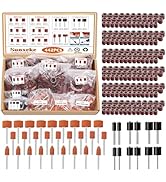 Sunxeke 442 Pieces Sanding Drums Kit for Dremel Rotary Tool,Drum Sander Sleeves 376pcs (80 120 24...