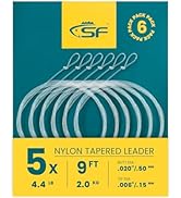SF Pre-Tied Loop Fly Fishing Tapered Leader Nylon Clear Trout Freshwater Saltwater Bonefish Permi...