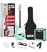 LyxPro 39 inch Electric Guitar Kit Bundle with 20w Amplifier, All Accessories, Digital Clip On Tu...