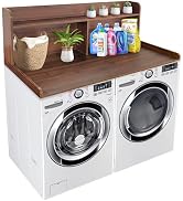 Royxen Laundry Countertop with Shelf Universal Fit, Washer and Dryer Countertop with Storage Spac...