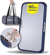TREKOLOGY Twin Size Air Mattress with Built-in Pump – Durable &amp; Leak-Proof Airbed for Home, Trave...