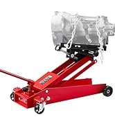VEVOR Adjustable Floor Transmission Jack 1000 LBS Low Profile Hydraulic Transmission Telescoping ...