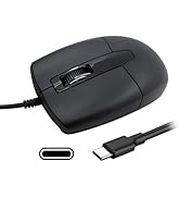 LOONASA USB C Wired Mouse, Type C Optical Mouse, Portable Silent Comfortable, for Laptop, Mac, Ma...