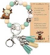 SHINYHARBOR Silicone Keychains Bracelet for Women Girls,Beaded Key Ring Wristlet for Car Keys,key...