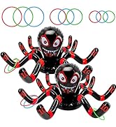 Uniqhia Halloween Games for Kids Party, Inflatable Witch Hats Halloween Ring Toss Game, Flame Gho...