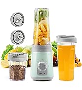 iSiLER Personal Blender, 300W Portable Blender for Shakes Smoothies with 20 Oz Travel Cup, Smooth...