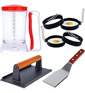 Eggssentials Griddle Breakfast Kit Compatible with Blackstone Griddle, Pancake Batter Dispenser, ...