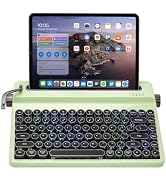 YUNZII QL75 Wireless Typewriter Hot Swap Retro Mechanical Keyboard,Punk Round Keycaps,RGB Backlit...