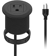 Mini Desktop Power Hub Grommet Socket, Flush-Mount Desk Outlet Build-in 1 US Standard Outlet with...