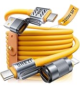 Jixivor 2025 Silicone 4-in-1 USB C Cable 220W Compatible with Lightning Cable Fast Charging &amp; Dat...