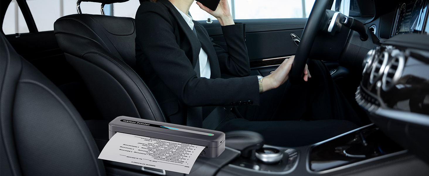 portable printers wireless for travel thermal bluetooth inkless 300dpi M832 phone laptop compact