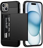 Vofolen Case Compatible with iPhone 15 with Card Holder, Dual Layer Shockproof Wallet Phone Case,...