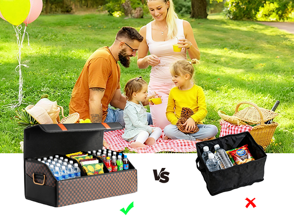 Leather Storage Box,Extra Large,Magnetic Lid,Collapsible and Adjustable
