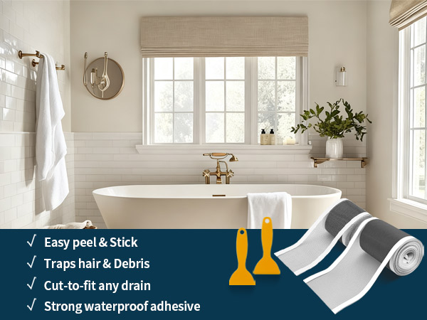 Disposable Shower Drain Screen Self-Adhesive Stickers