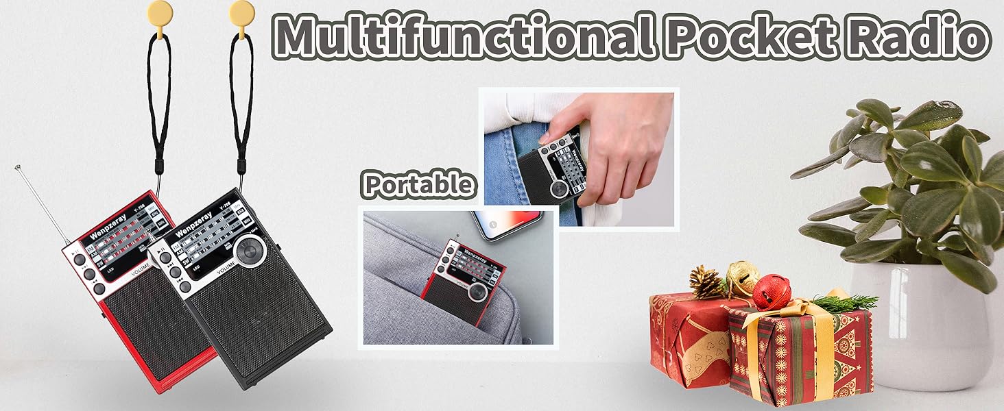 Multifunctional pocket radio