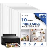 Nobefy Printable Magnetic Sheets, 8.5 x 11 Inch Magnetic Paper, 10 Pack | Flexible Magnet Sheets ...
