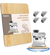 360° Rolling Tray for Coffee Maker, Sliding Tray Countertop Appliance Slider with Rubber Wheels f...