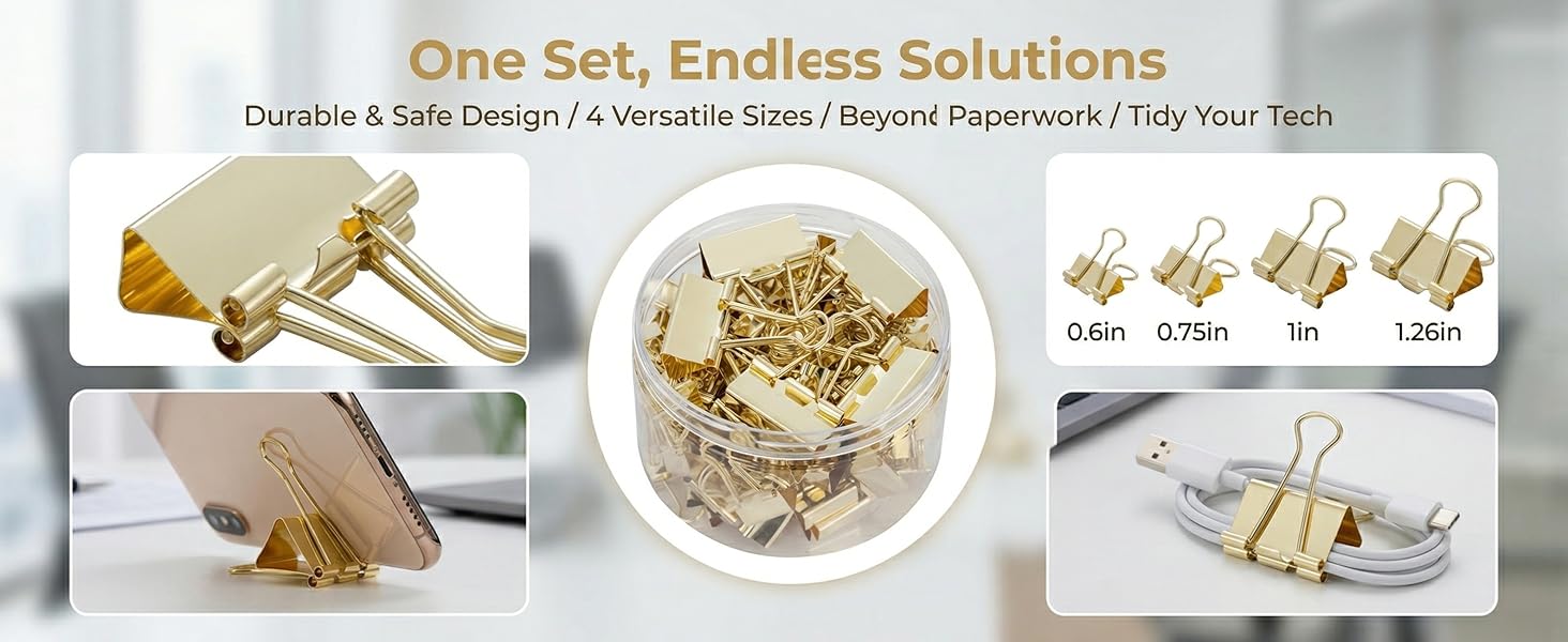 Gold Binder Clips
