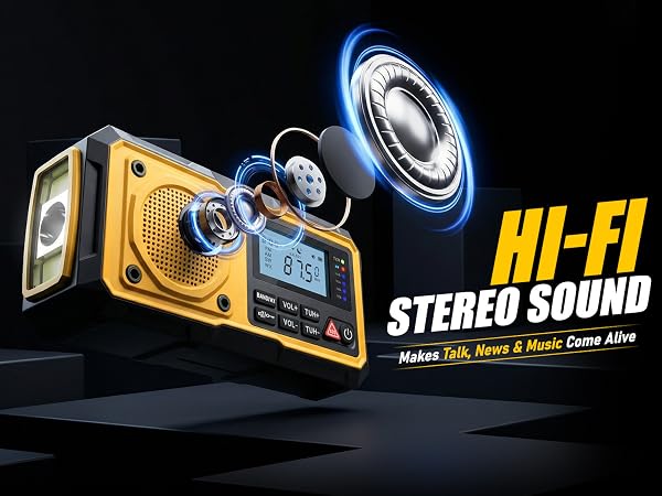 emergency radio; weather radio; hand crank radio; NOAA weather radio; emergency weather radio
