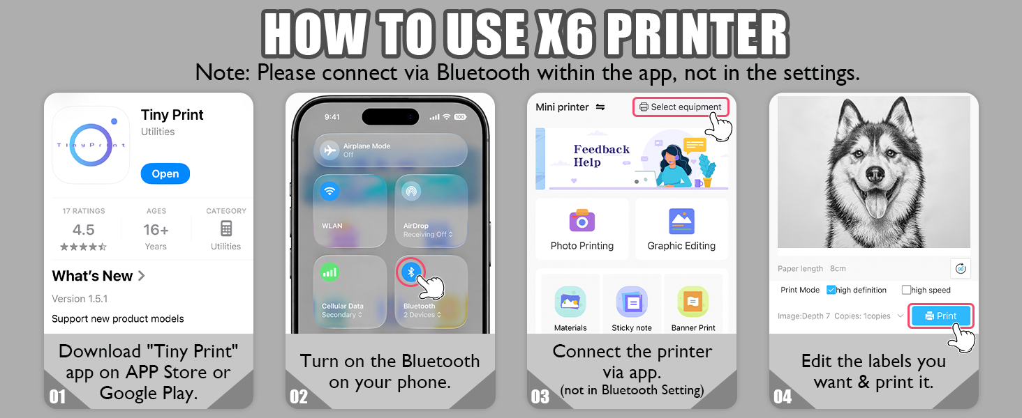 How to use X6 Printer
