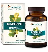 Himalaya Berberine 500 mg Capsule, 1 Month Supply, 2 Capsules Daily, Berberine HCL from Indian Ba...