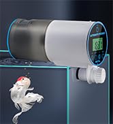 Boxtech Automatic Fish Feeder - Aquarium Tank Timer Fish Feeder Two 1.5V Battery Operated Program...