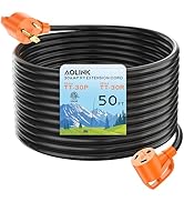 AOLINK 30 Amp RV Extension Cord 50 Feet, Heavy Duty STW Pure Copper Wire with Grip Handle, TT-30P...