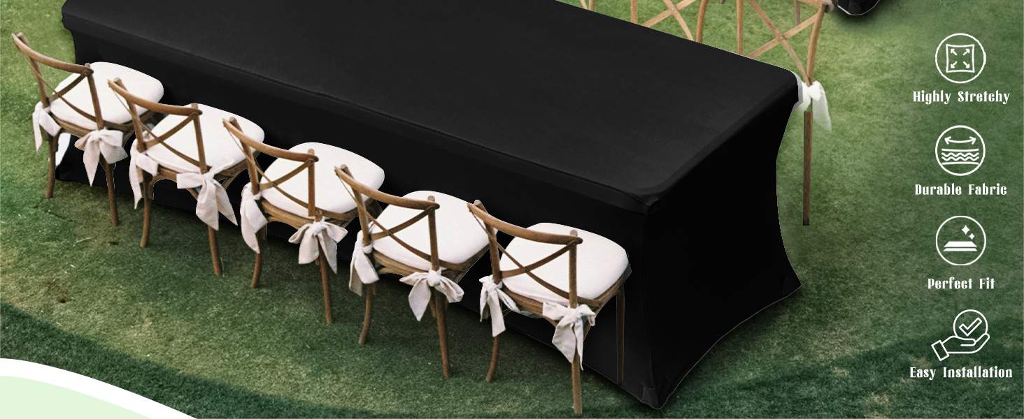 spring outdoor spandex fitable table cloth for rectangle tables
