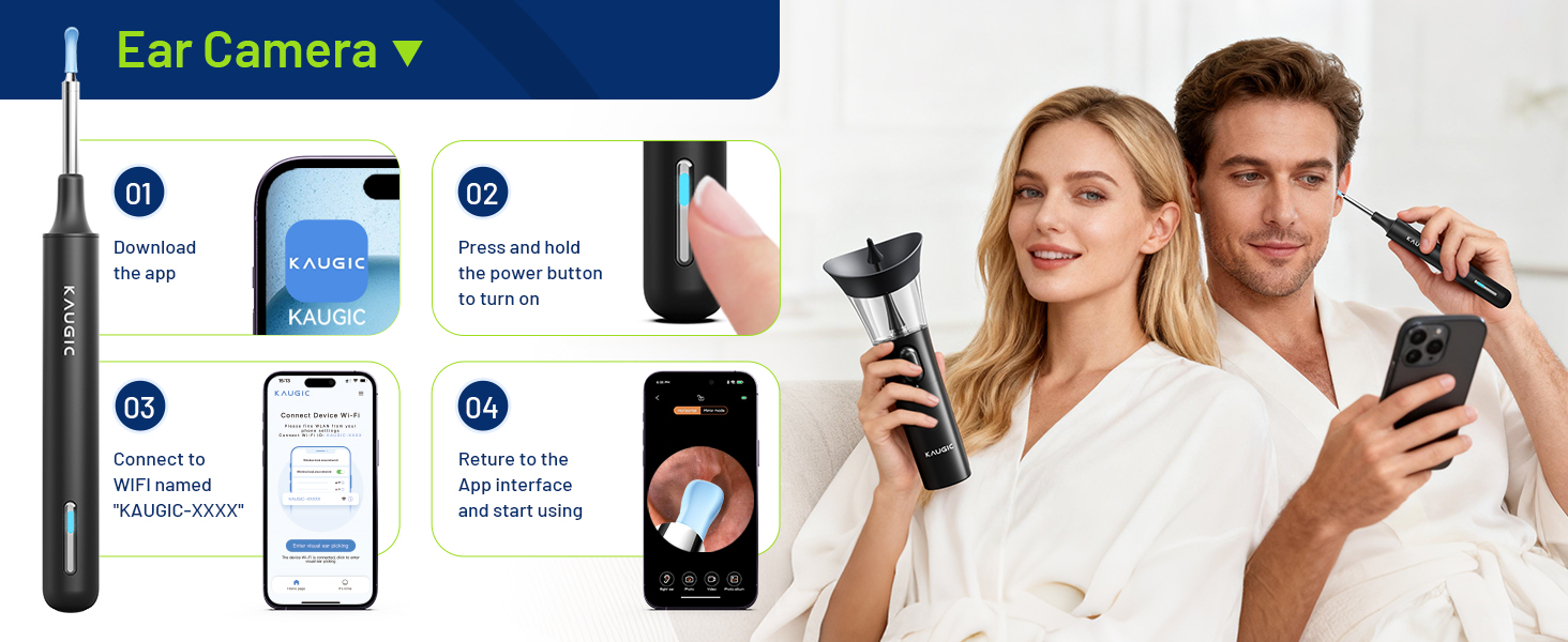 how to use this ear camera