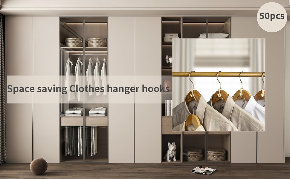 Space saving clothes hooks
