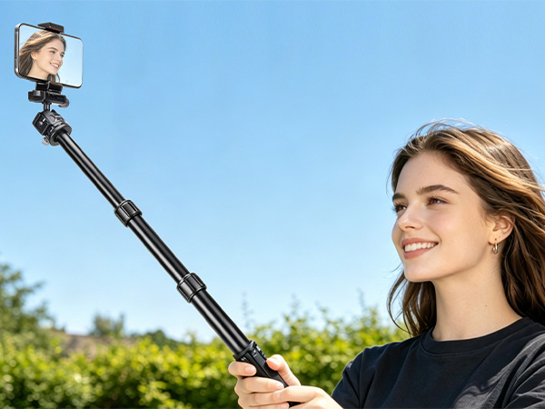 Koolehaoda Mini Tripod for Camera, 3-in-1 Selfie Stick Tripod
